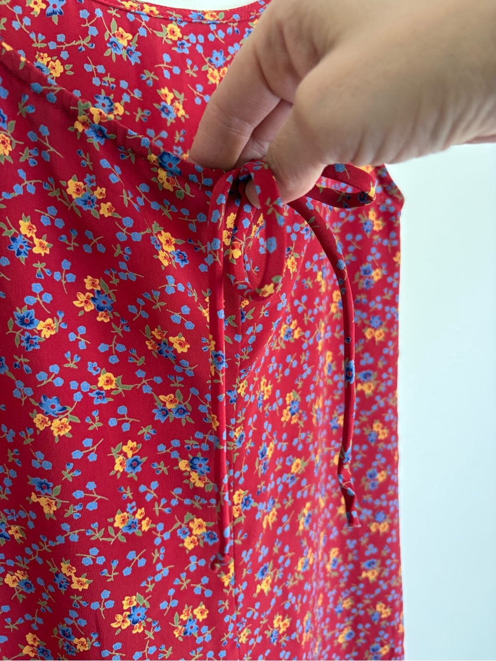 Jonathan Martin Vintage 90s Y2K Red Floral Sleeveless Shift Dress sz XS - Picture 4 of 9